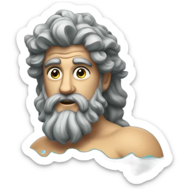 Poseidon god of the sea sticker