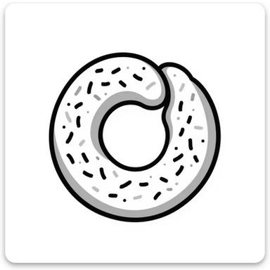 simit, the classic Turkish sesame bagel, hand-drawn doodle style sticker