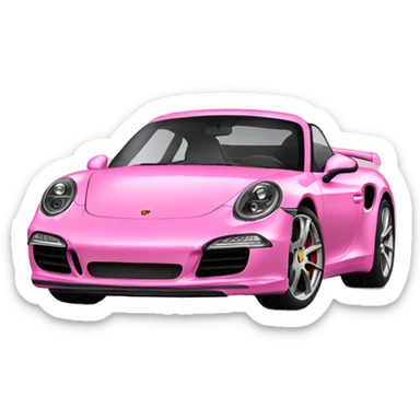 Pink porche  sticker