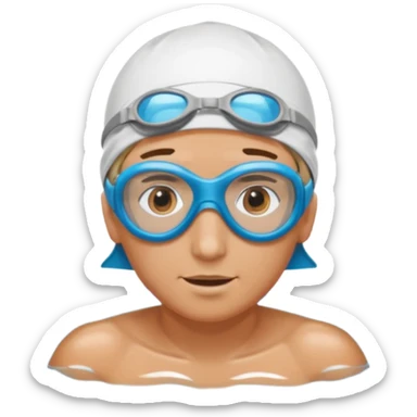swimmer swim at the pool sticker