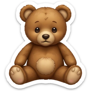 Sleepy teddy bear sticker