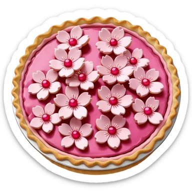 Pink Cherry Blossom Pie sticker