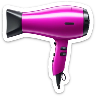 Realistic magenta hair dryer isolated  sticker