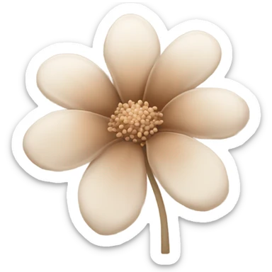pastel brown flower sticker