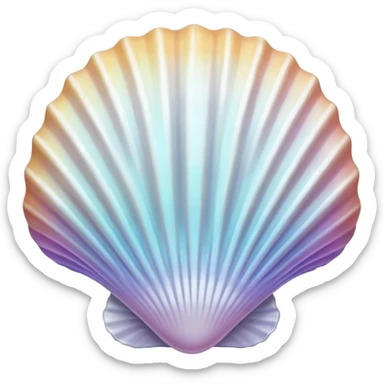 white seashell sticker