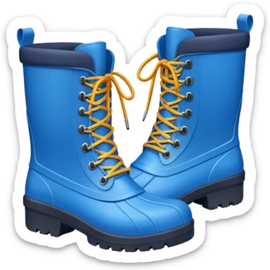 blue waterproof boots sticker