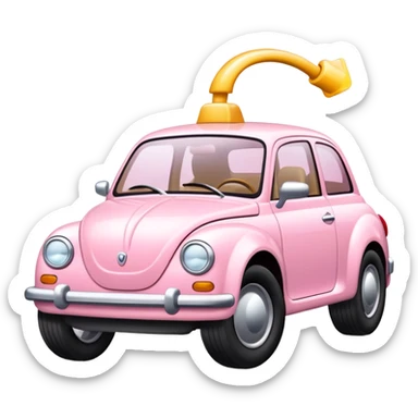 Light pink car driving sticker