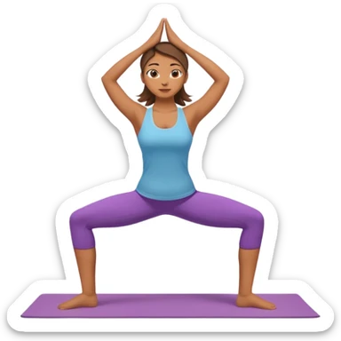 girl doing yoga full body sticker