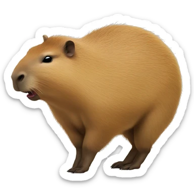 Realistic capybara twerking it’s butt sticker