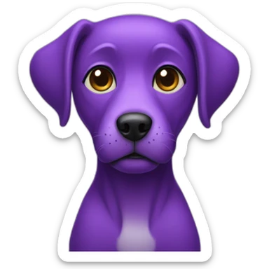 purple humanoid dog sticker