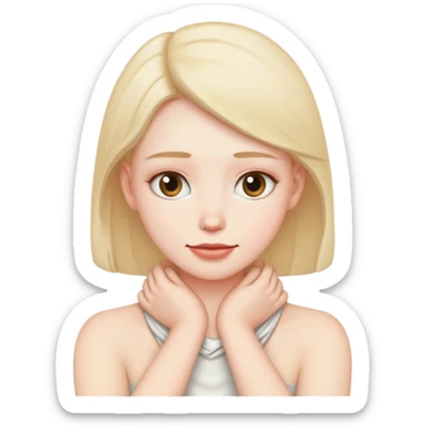 Someone with hands around they’re neck sticker