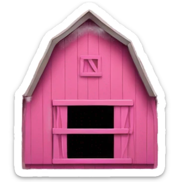 Pink and dark pink barn sticker