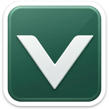 dark green checkmark with white outline, minimalism, no faces or emojis sticker