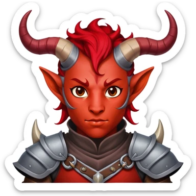 dnd male character tiefling and cloth sticker