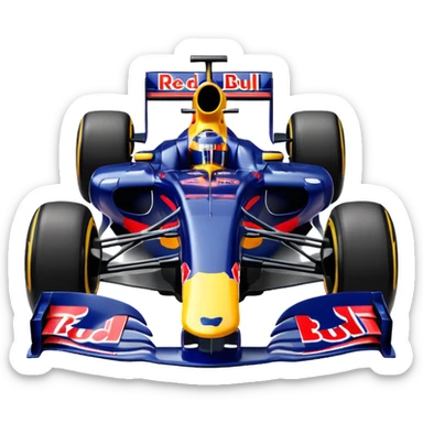 a 2010 Red Bull Formula 1 car sticker