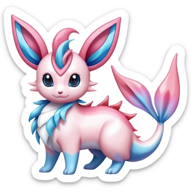 Colorful Sylveon-Vaporeon-Milotic-hybrid sticker