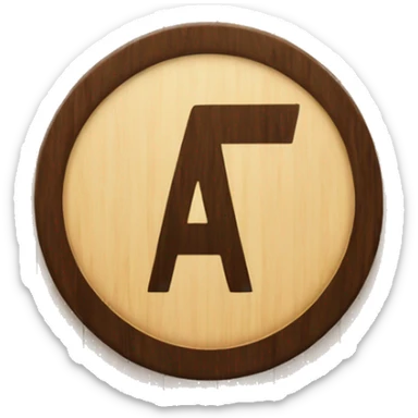 A circle wooden board with a Ifa sign  sticker