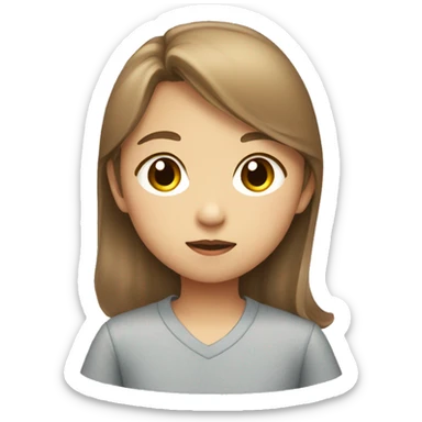 Asian boy kissing girl with light brown hair  sticker