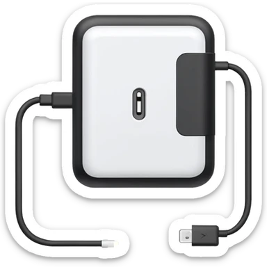 white phone charger sticker