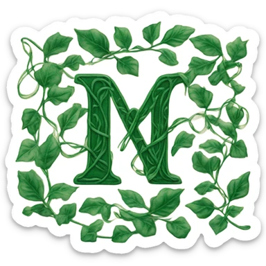 Deep green love mail  sticker