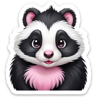 Cute loving skunk sticker