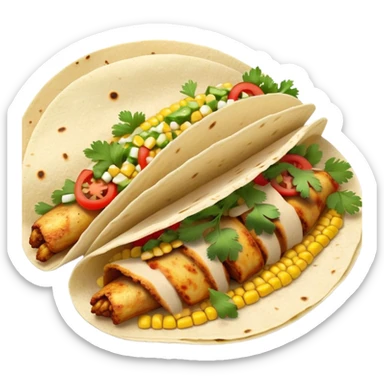 Spicy chicken tacos sticker
