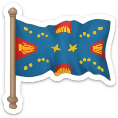 Bandera de Extremadura con una roca sticker