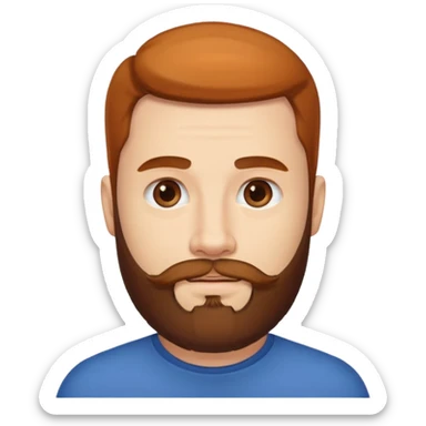 the man with a beard only on his chin sticker