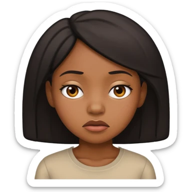 black girl looking disgusted  sticker