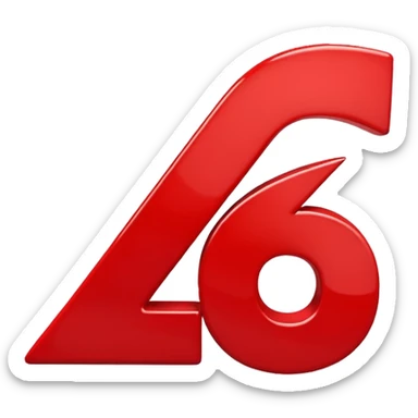 A 3D cartoon plus and percentage sign in red, glossy finish, Memoji-style realism. sticker