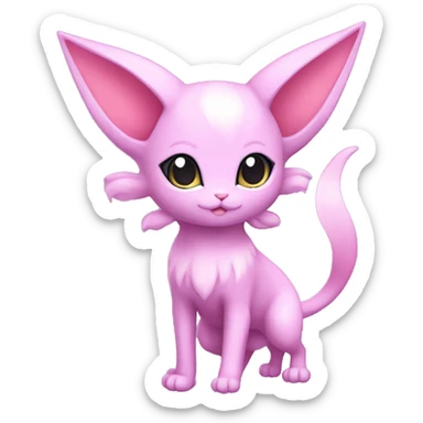 Kawaii Chibi Mew-Espeon-Pokémon full body sticker