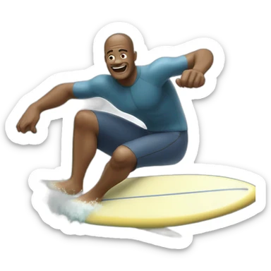 man surfing sticker