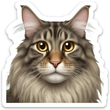 Maine Coon with a fly on his nose sticker