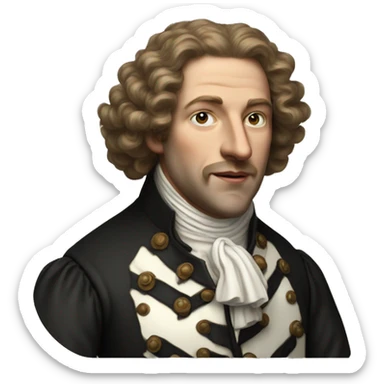 photorealistic england gentelman XVII century sticker