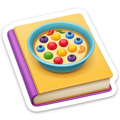 Aesthetic cookbook sticker