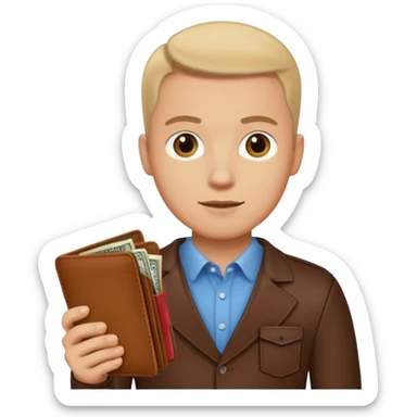 ligth man with wallet  sticker