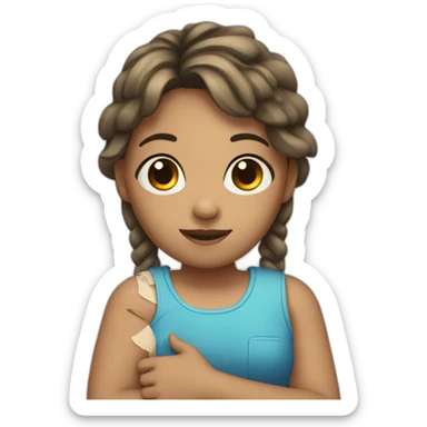 Girl with a broken arm sticker