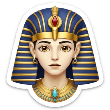 vampire with ancient egypt hat sticker