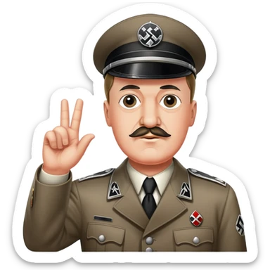 Hitler Nazi salute sticker