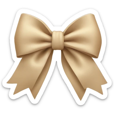 beige bow  sticker
