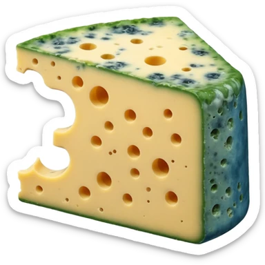 moldy cheese slice sticker