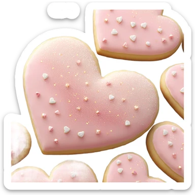 Sugar cookie heart sticker