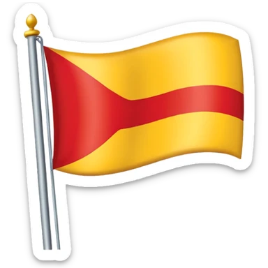 Flag simil of the flag malteyellow and rec sticker