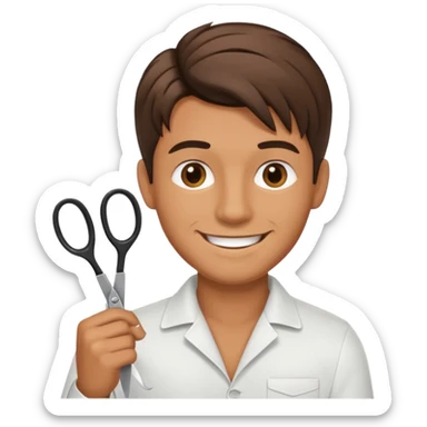 hairdresser man sticker