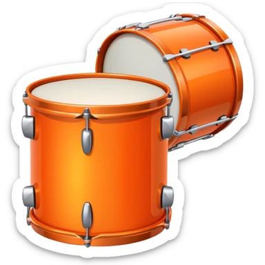 Neon orange drums sticker