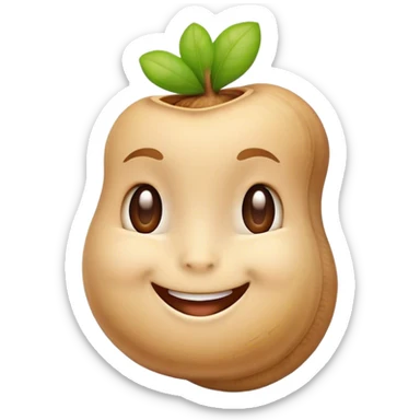 cashew with happy face sticker