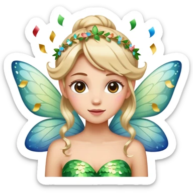 Beautiful Birthday Confetti fairy sticker