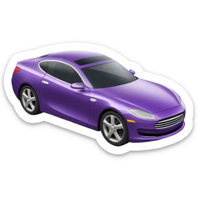 Purple car sticker