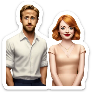 Ryan Gosling and Emma Stone La La land sticker