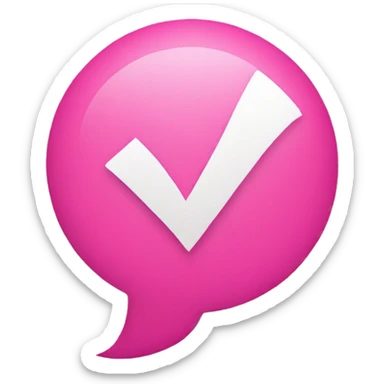 pink checkmark sticker